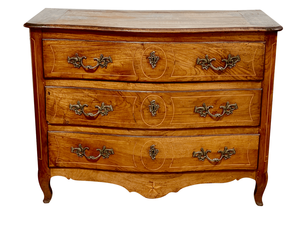 Late 18th Century French Directoire Walnut Inlaid Commode - Helen Storey Antiques