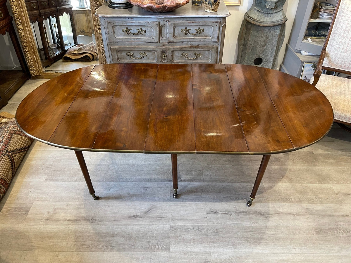 Late 18th Century Louis XVI Mahogany Drop - Leaf Extension Dining Table - Helen Storey Antiques