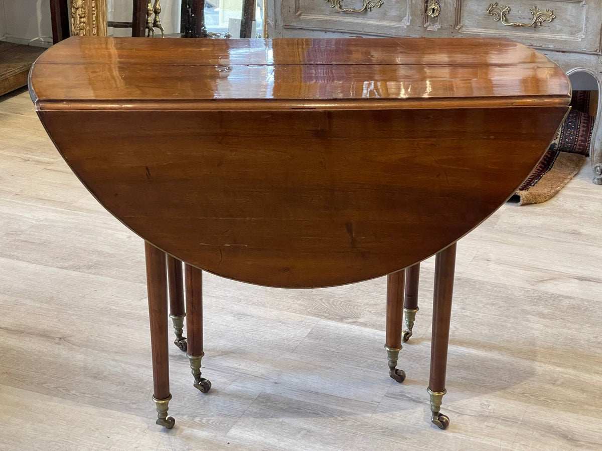 Late 18th Century Louis XVI Mahogany Drop - Leaf Extension Dining Table - Helen Storey Antiques