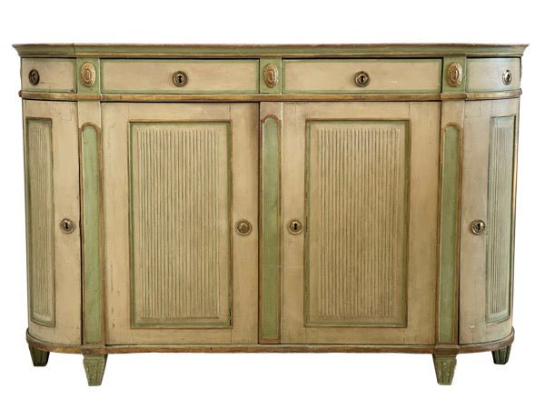 Late 18th Century Swedish Neoclassical Painted Buffet Sideboard