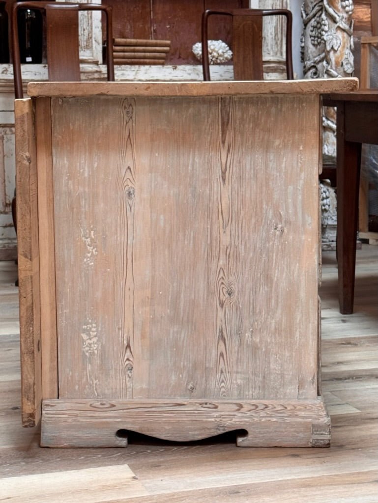 Late 18th - early 19th Century Swedish Pine Chest of Drawers with Table - Helen Storey Antiques