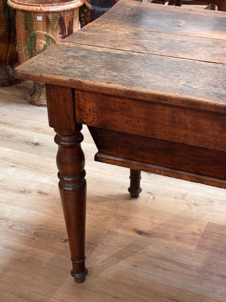 Late 18th - early 19th French Provincial walnut dough table - Helen Storey Antiques