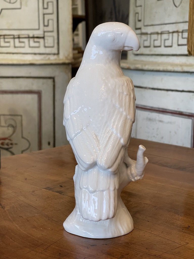 LATE 19TH CENTURY BERLIN KPM PORCELAIN PARROT FIGURINE - Helen Storey Antiques