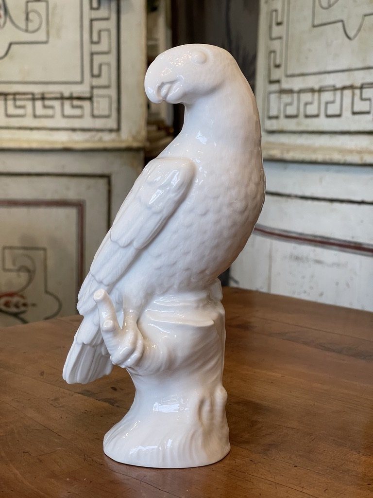 LATE 19TH CENTURY BERLIN KPM PORCELAIN PARROT FIGURINE - Helen Storey Antiques