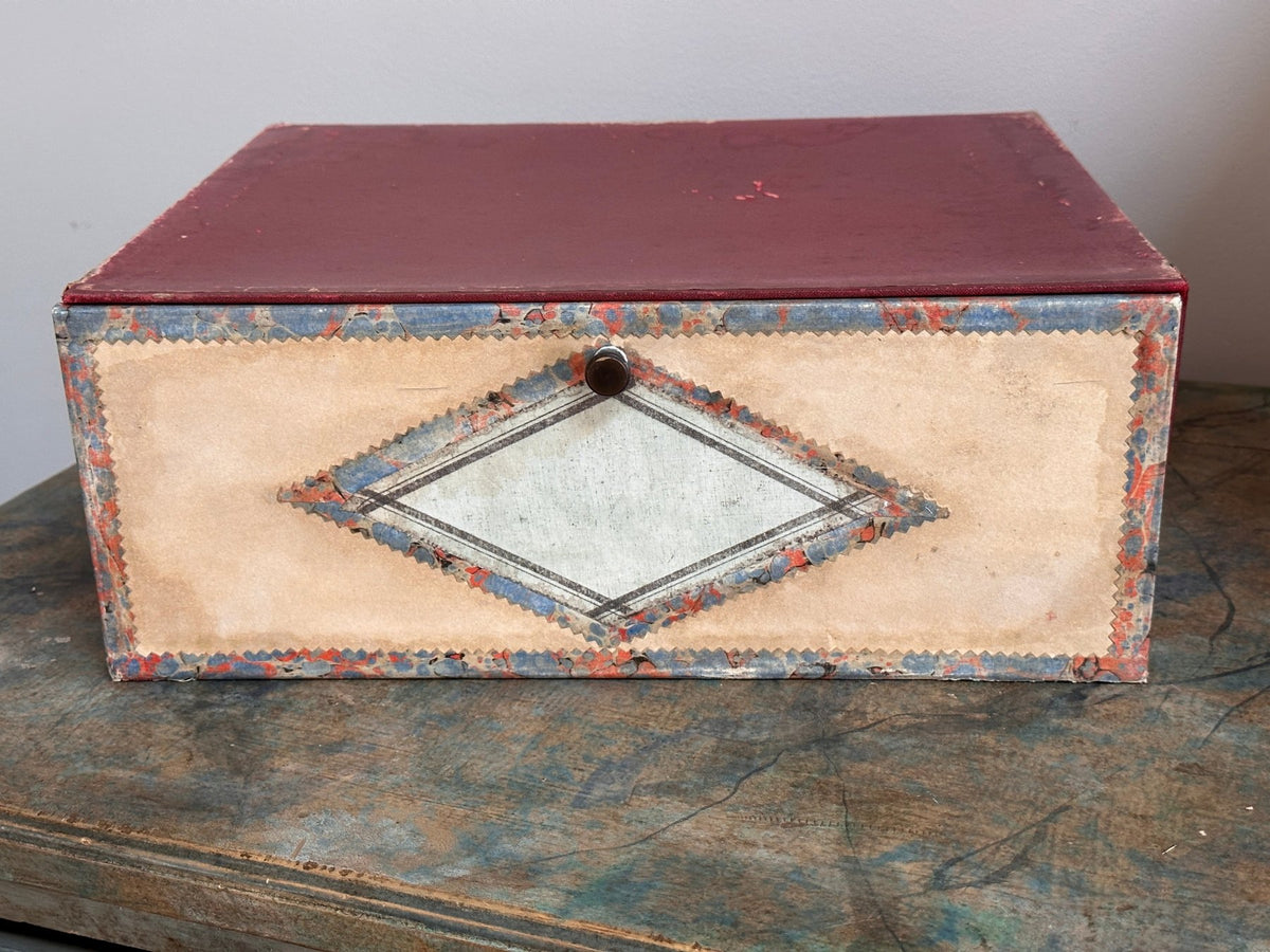 Late 19th Century French Cardboard File Boxes - Helen Storey Antiques