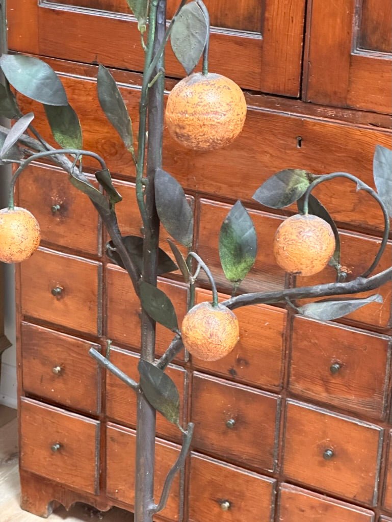 Late 19th – Early 20th Century Italian Tole - Peinte Model of an Orange Tree - Helen Storey Antiques