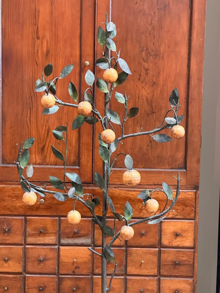 Late 19th – Early 20th Century Italian Tole - Peinte Model of an Orange Tree - Helen Storey Antiques