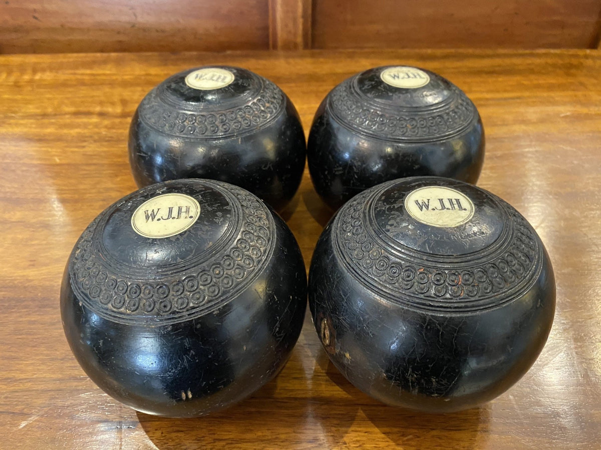 Lignum Vitae Bocce or Lawn Balls - Helen Storey Antiques