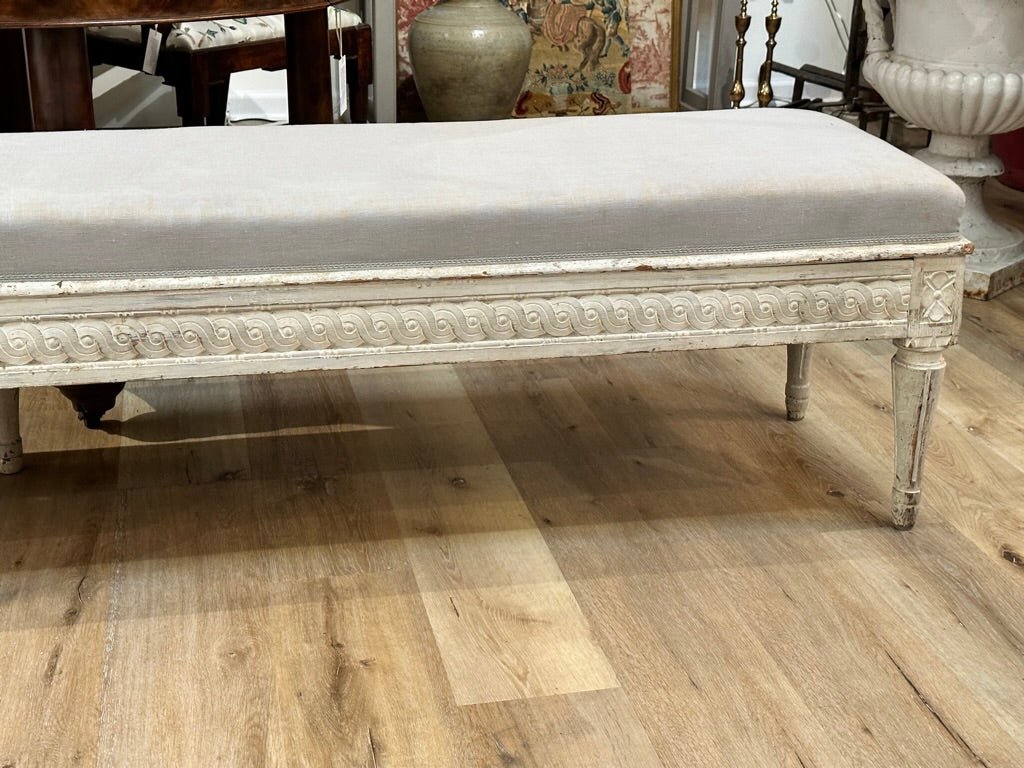 Long Gustavian Period Swedish Bench - Helen Storey Antiques