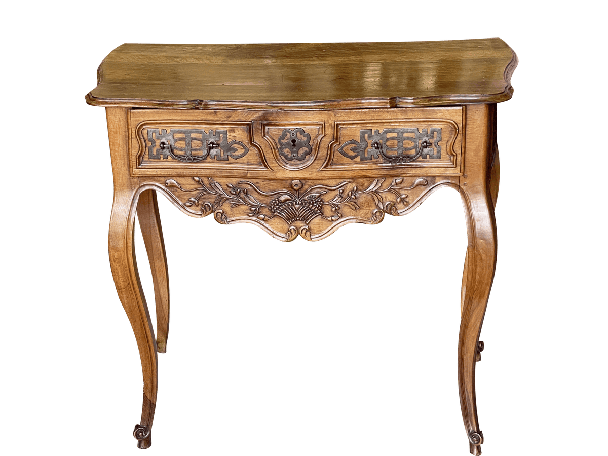 Louis XV Provincial Carved Walnut Side or Console Table, late 18th Century - Helen Storey Antiques