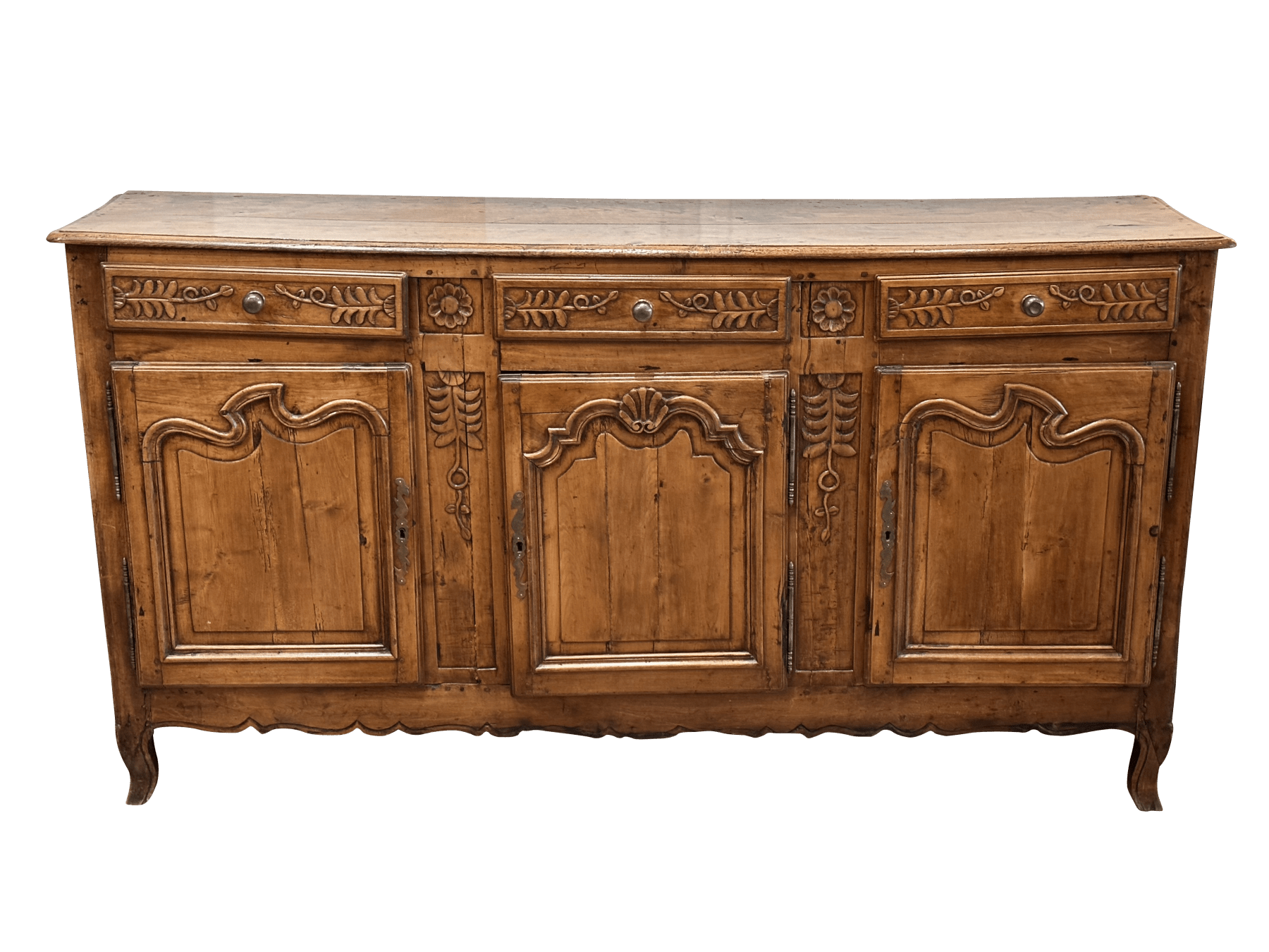 Louis XV Provincial Chestnut Sideboard or Enfilade