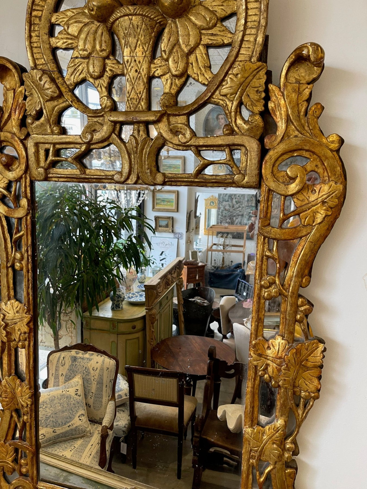 Louis XV Provincial Giltwood Mirror - Helen Storey Antiques