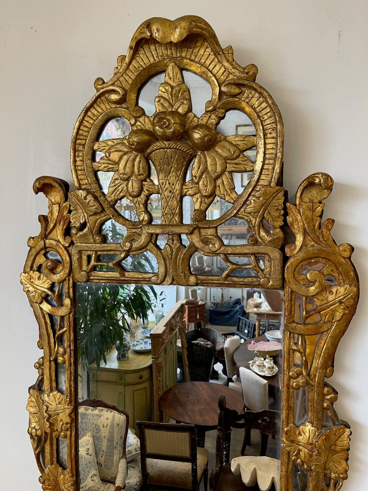 Louis XV Provincial Giltwood Mirror - Helen Storey Antiques