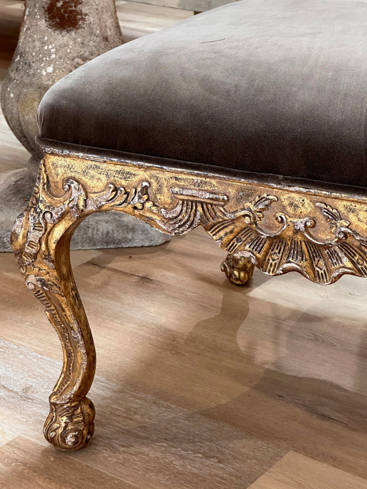 Louis XV Style Giltwood Tabouret - Helen Storey Antiques