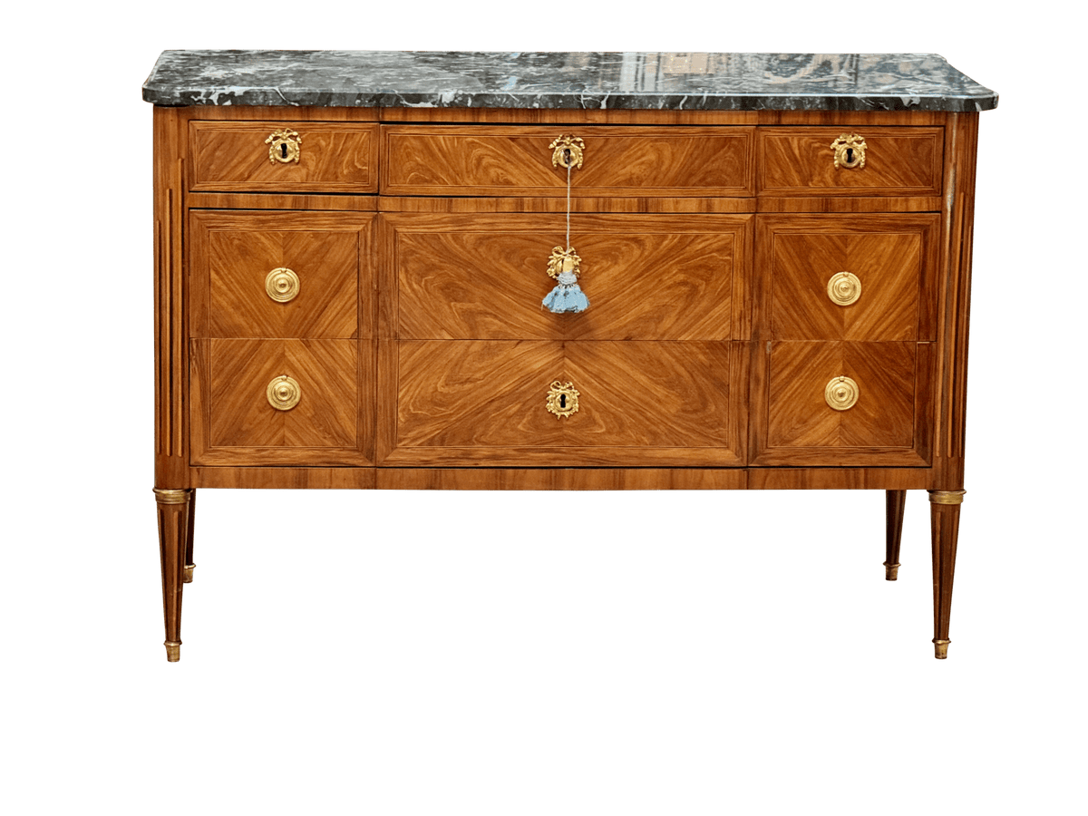 Louis XVI Commode, late 18th Century. Stamped G. DESTER (Godefroy; Maitre in 1774). - Helen Storey Antiques