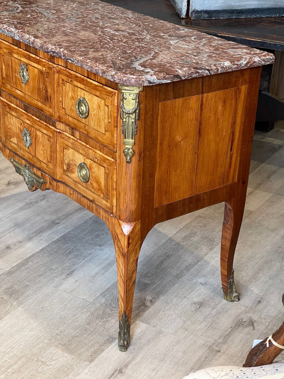 MID - 18TH CENTURY TRANSITIONAL LOUIS XVI COMMODE - Helen Storey Antiques