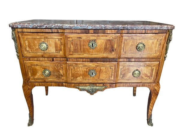 MID - 18TH CENTURY TRANSITIONAL LOUIS XVI COMMODE - Helen Storey Antiques