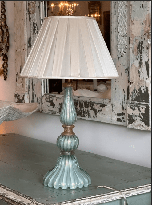 Mid - Century Italian Murano Glass Lamp, Archimede Seguso - Helen Storey Antiques