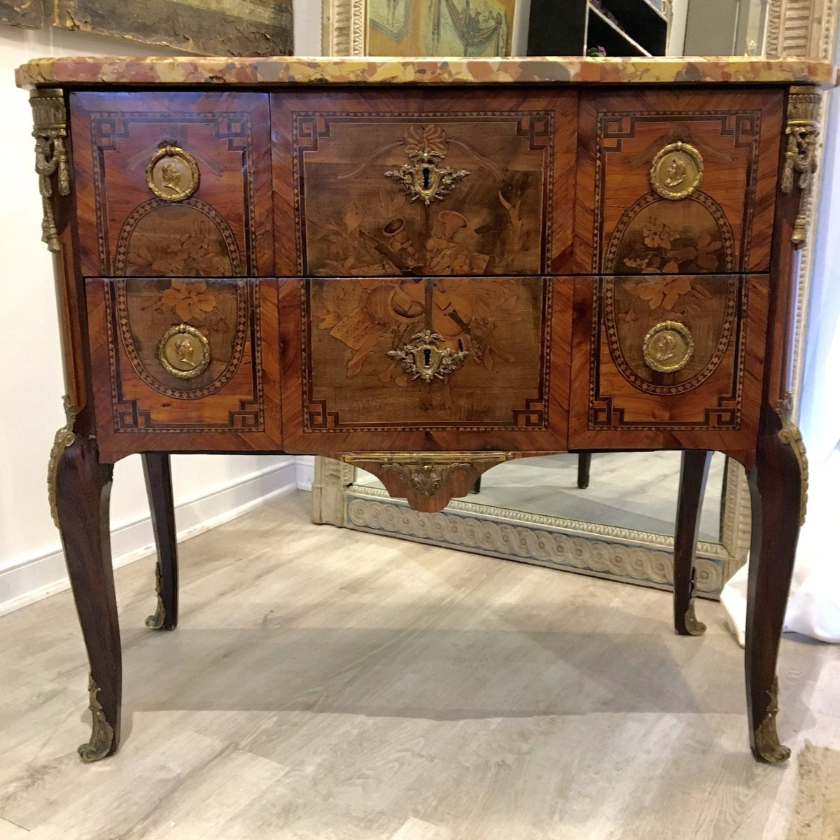 ON HOLD - Louis XVI two - drawer commode signed Francois Rubestuck, c. 1765 - Helen Storey Antiques