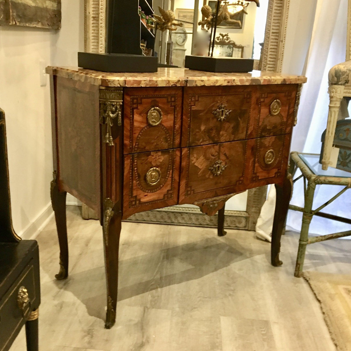 ON HOLD - Louis XVI two - drawer commode signed Francois Rubestuck, c. 1765 - Helen Storey Antiques