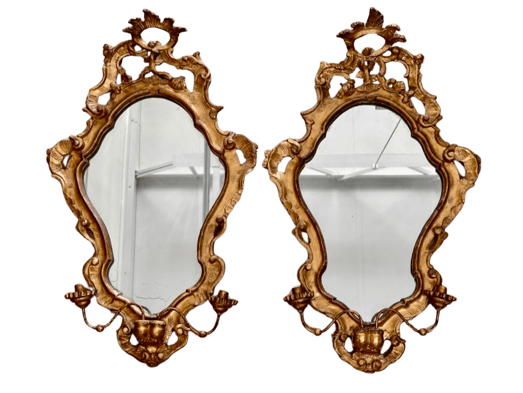 Pair 18th C. Venetian Mirrors - Helen Storey Antiques