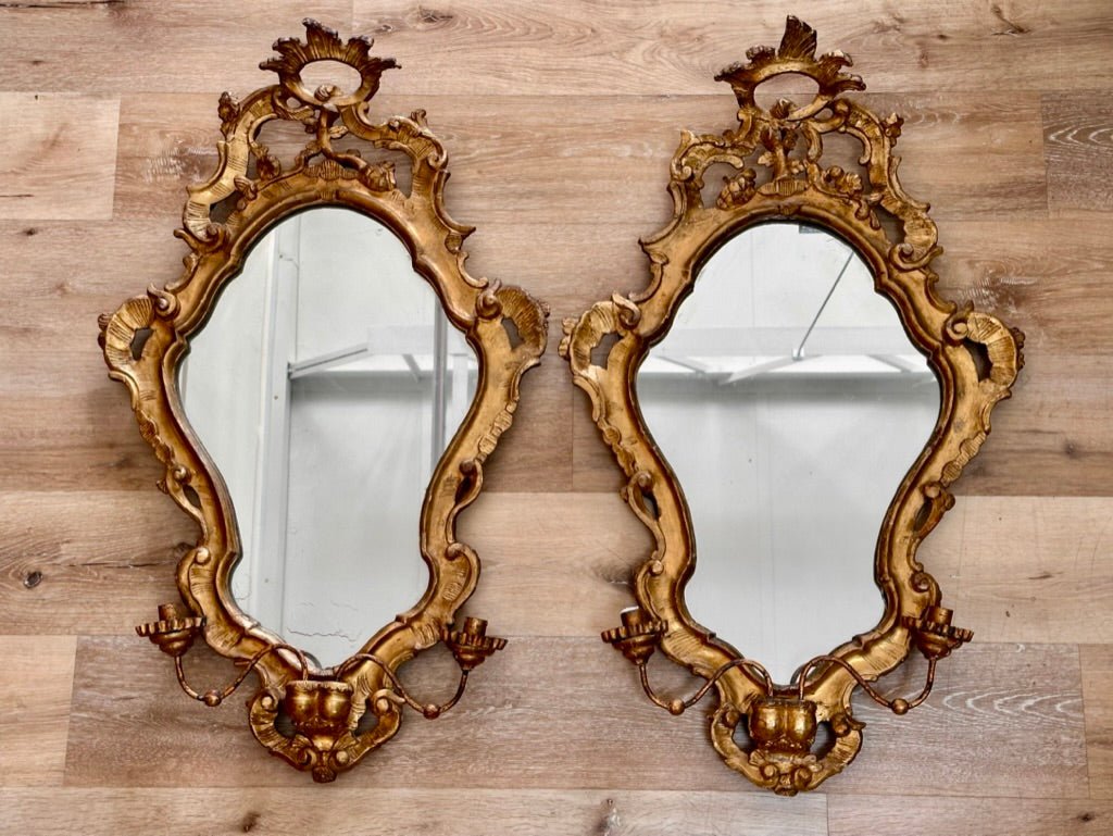 Pair 18th C. Venetian Mirrors - Helen Storey Antiques