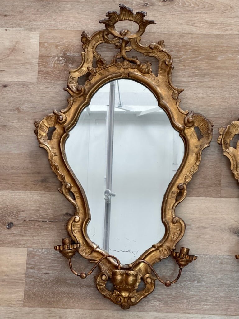 Pair 18th C. Venetian Mirrors - Helen Storey Antiques