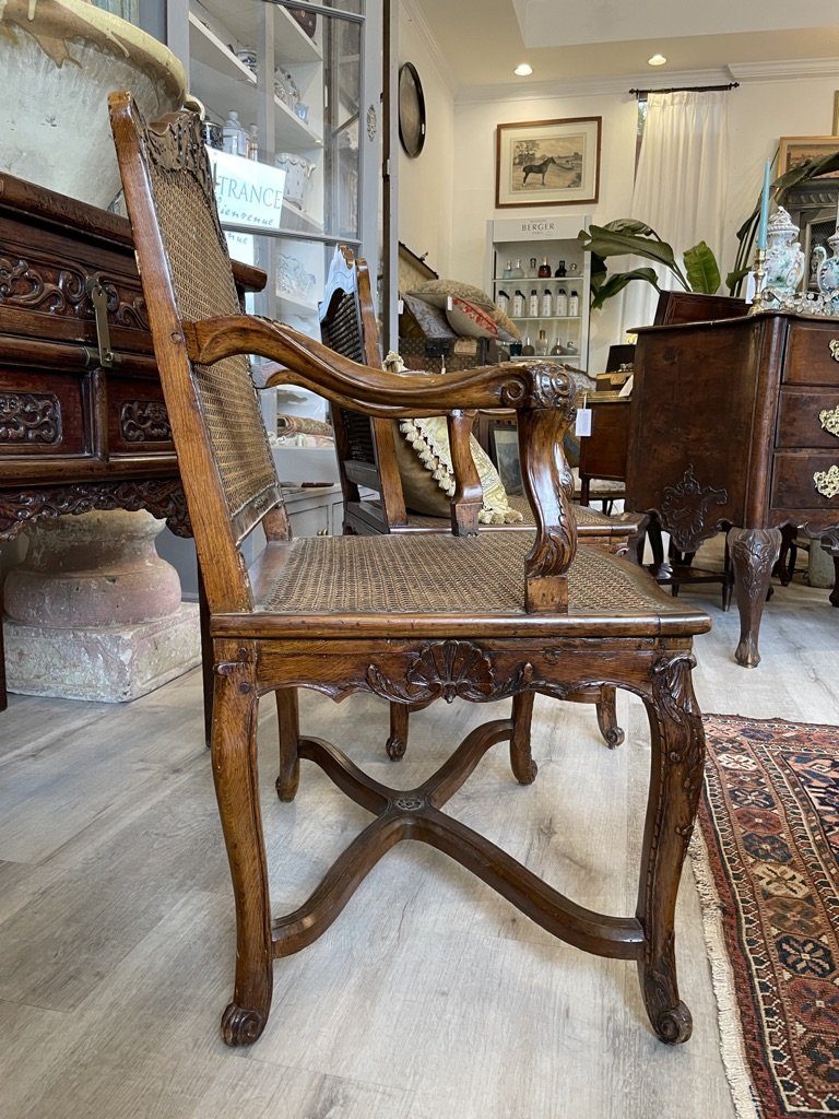 PAIR OF Eighteenth Century FRENCH BEECHWOOD FAUTEUILS - Helen Storey Antiques