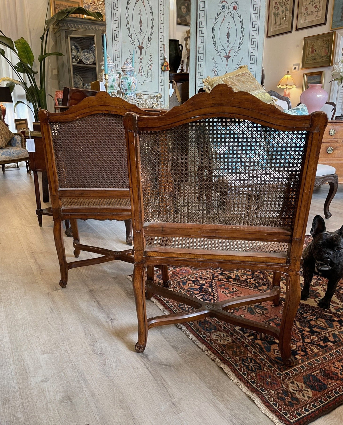 PAIR OF Eighteenth Century FRENCH BEECHWOOD FAUTEUILS - Helen Storey Antiques