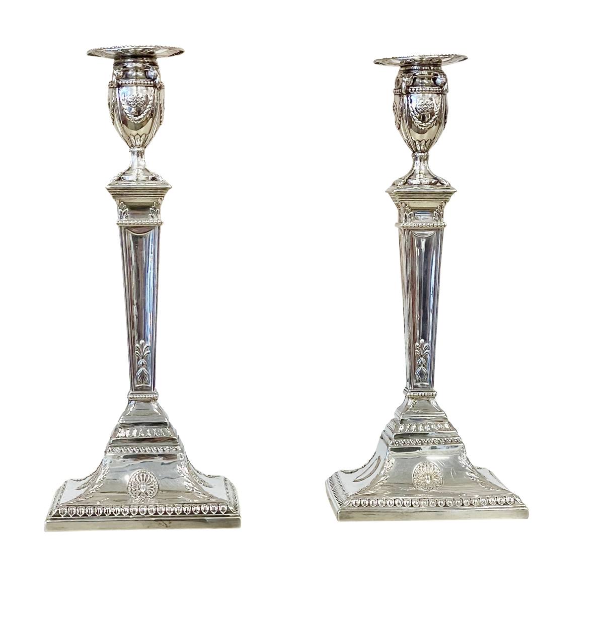 Pair of Eighteenth Century Sterling Candlesticks