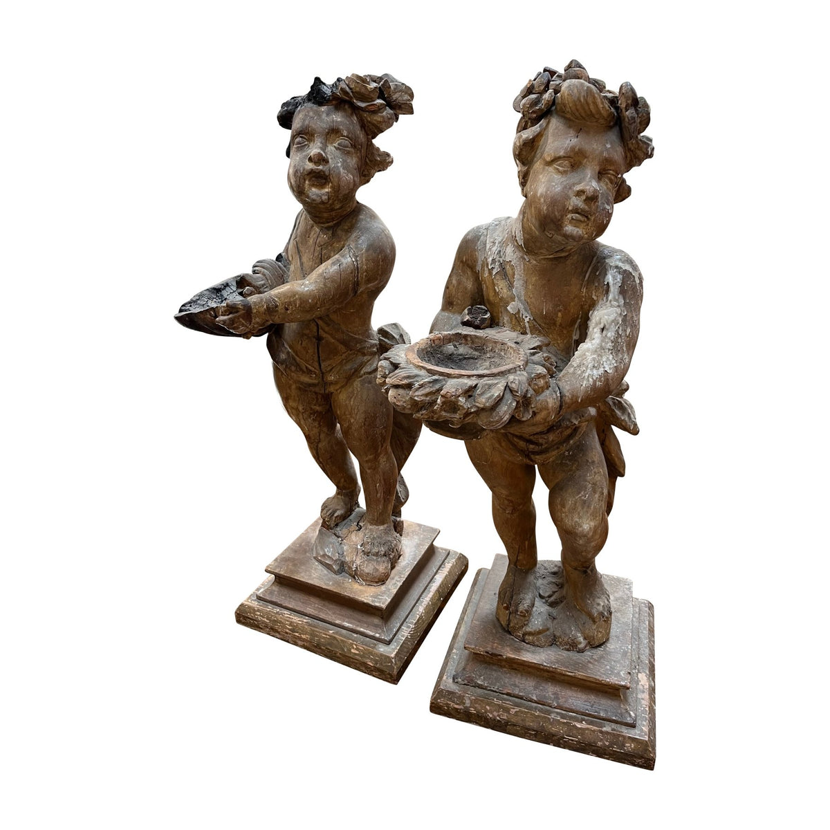 Pair of Large Baroque Cherubs, Late 17th to Early 18th Century - Helen Storey Antiques