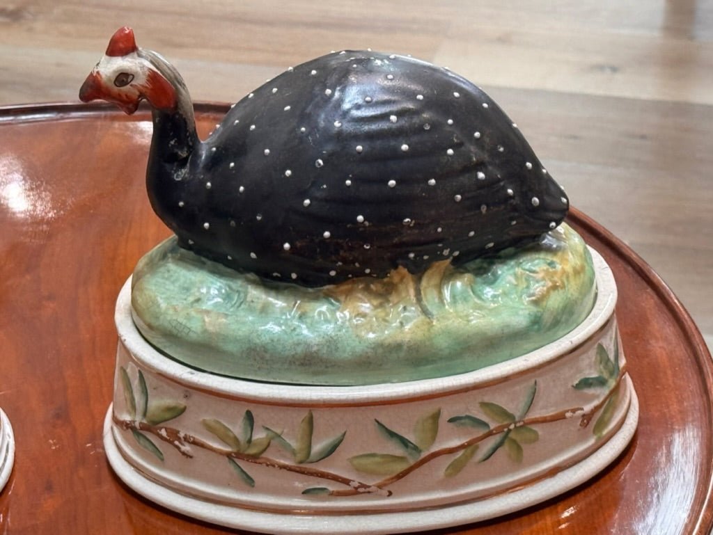 Pair of Staffordshire Guinea Fowl Tureens 19th Century - Helen Storey Antiques