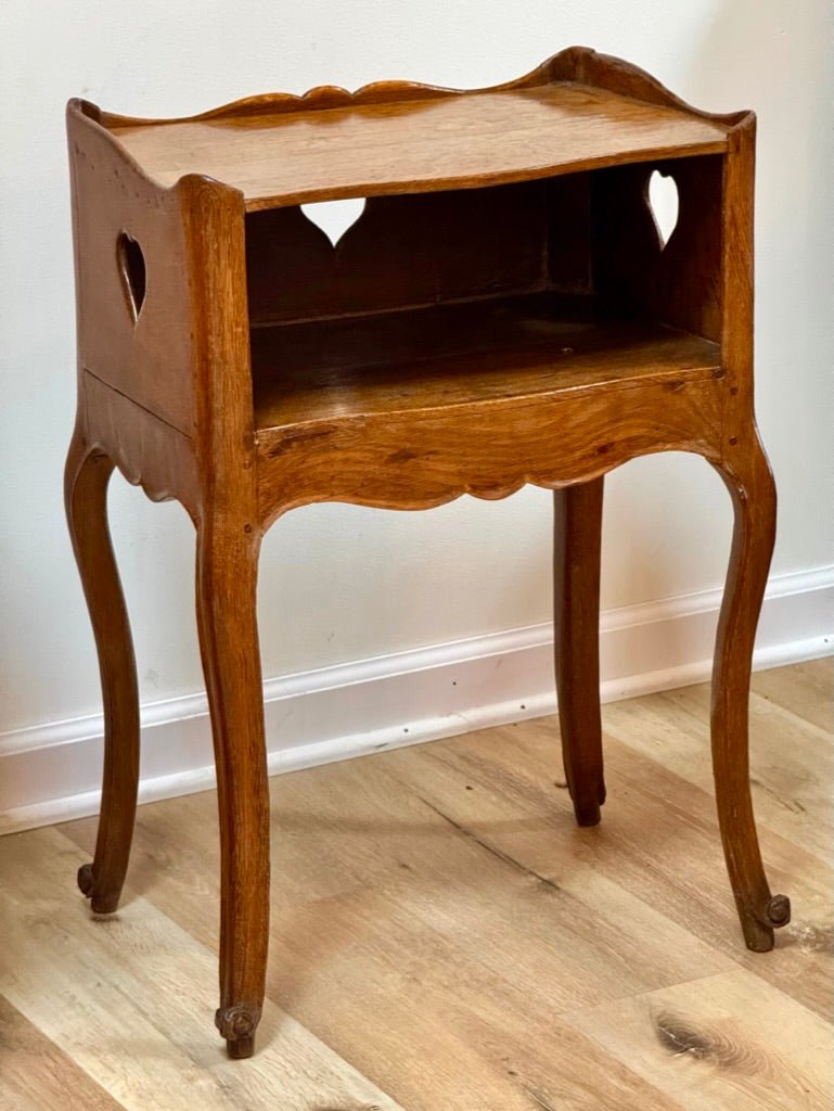 Period Louis XV Provincial walnut table de chevet, c. 1780 - Helen Storey Antiques