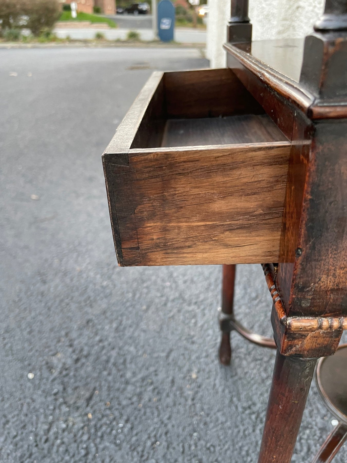 Period Regency 3 - Tier Antique Wood Stand Side Table - Helen Storey Antiques