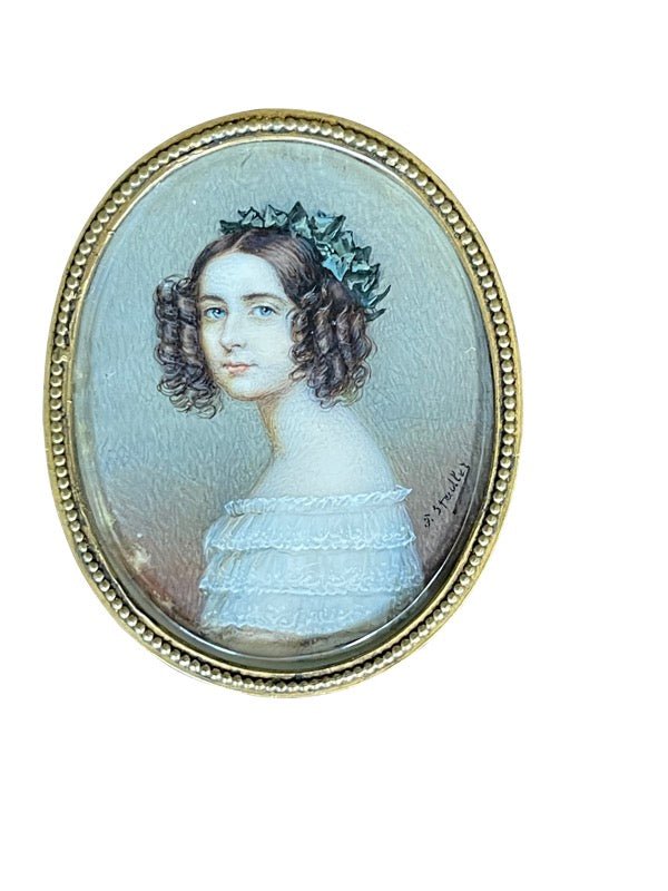 PORTRAIT MINIATURE OF PRINCESS ALEXANDRA V. BAYERN - Helen Storey Antiques