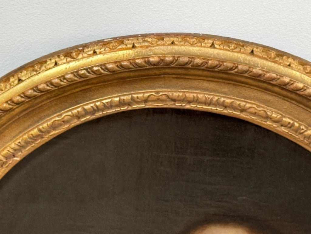 Portrait of Mary Bagot, Countess in carved and gilded oval frame, 17th Century, - Helen Storey Antiques