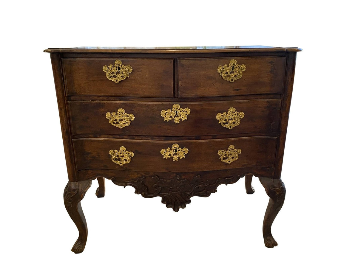 Portuguese Walnut Commode, 18th Century, Fine Carving - Helen Storey Antiques