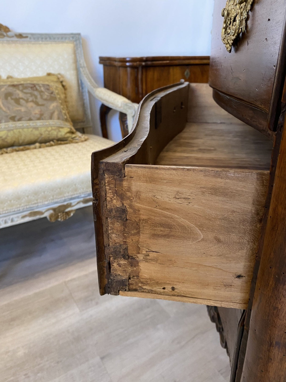 Portuguese Walnut Commode, 18th Century, Fine Carving - Helen Storey Antiques