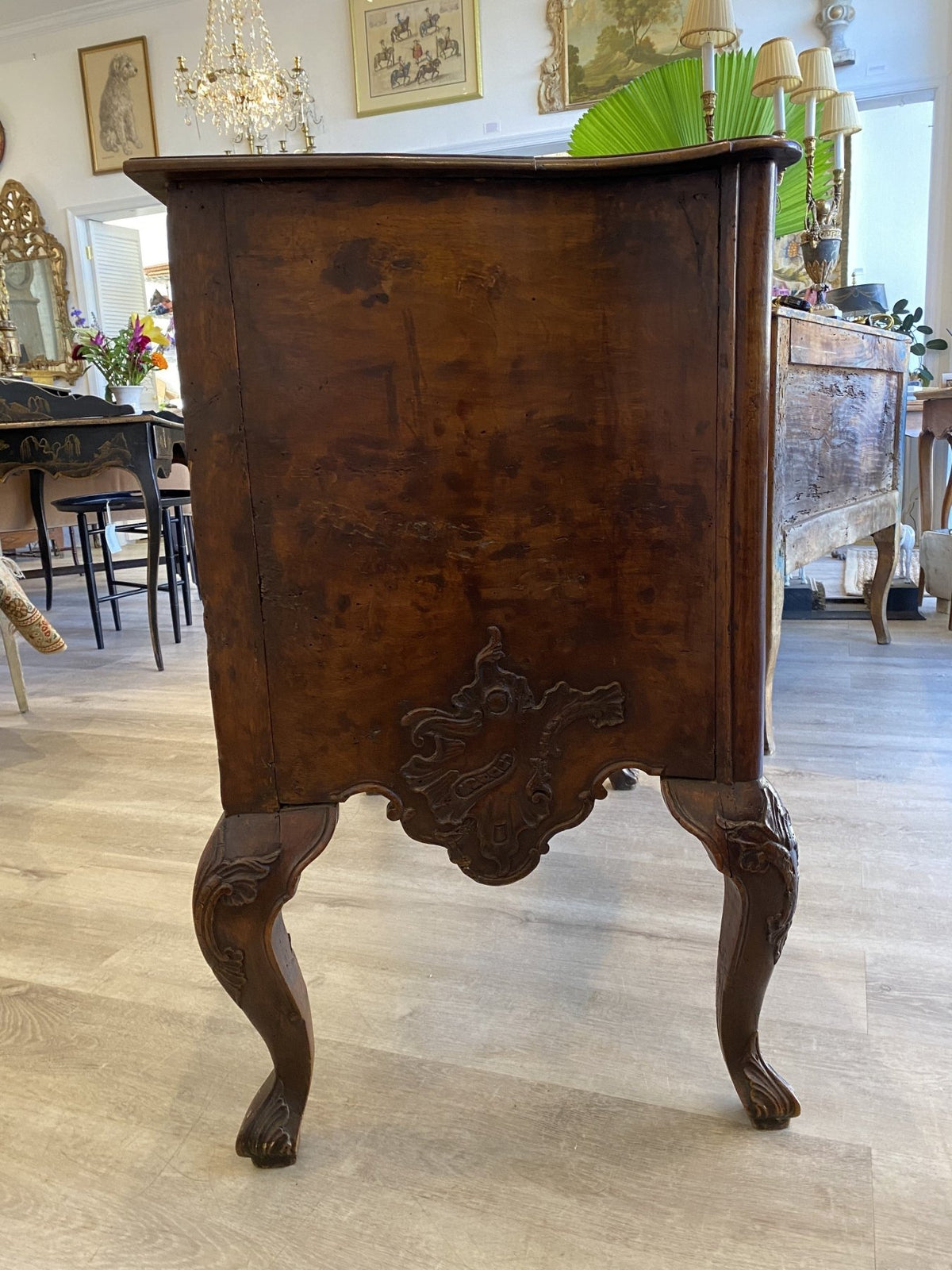 Portuguese Walnut Commode, 18th Century, Fine Carving - Helen Storey Antiques