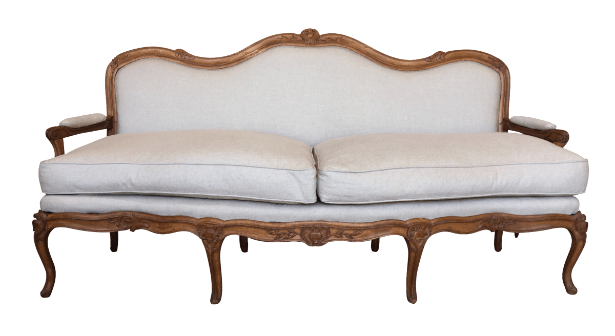 Rare M. Gourdin Signed Louis XV Settee - Canapé à Chassis - Sofa à la Rein - Helen Storey Antiques