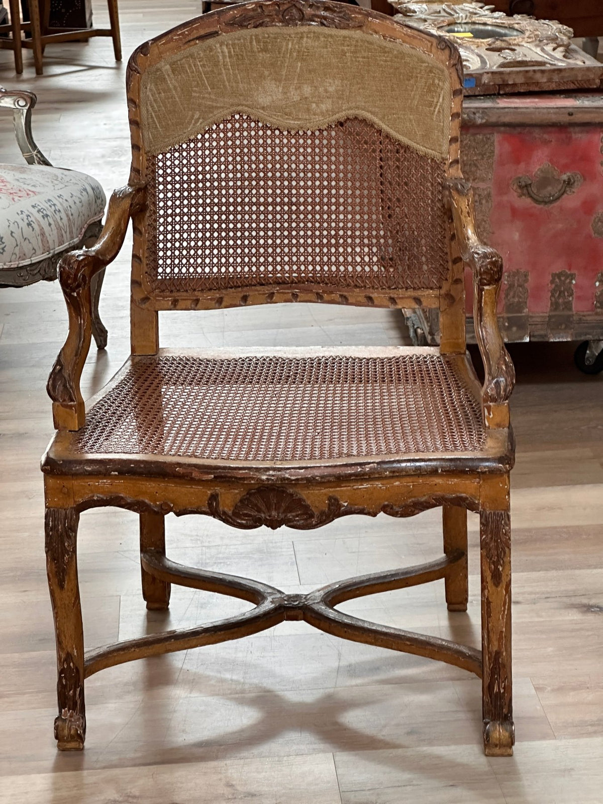 Rare Set of Six 18th Century Venetian Armchairs with original paint - On Hold - Helen Storey Antiques