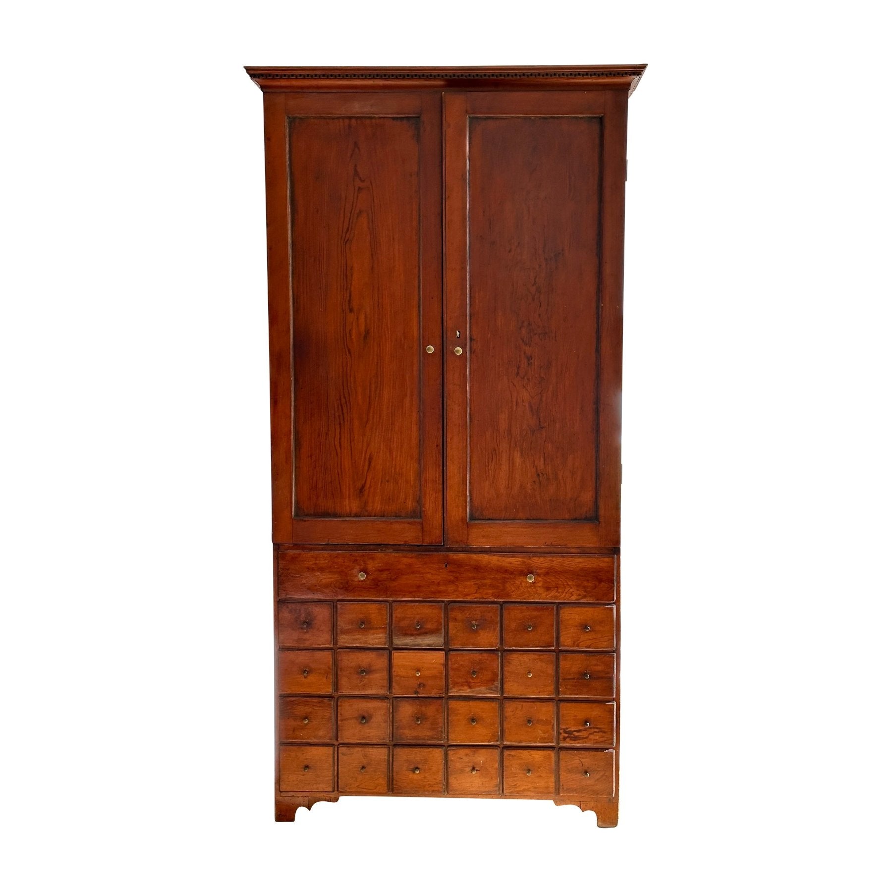 Rare Virginia, Richmond School, Yellow Pine Apothecary Cupboard, 1790-1820