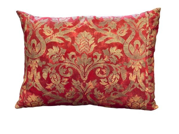 RED and GOLD FORTUNY Cushion - Helen Storey Antiques