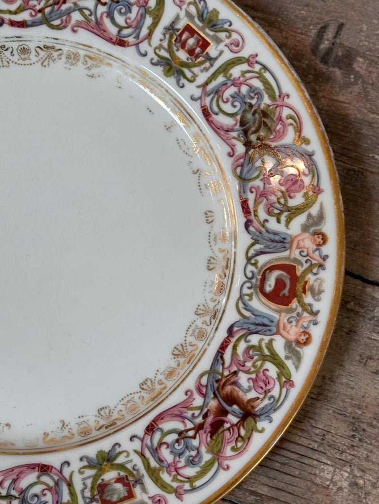 Set of 8 Sevres Porcelain Plates, hand - painted, 19th Century - Helen Storey Antiques