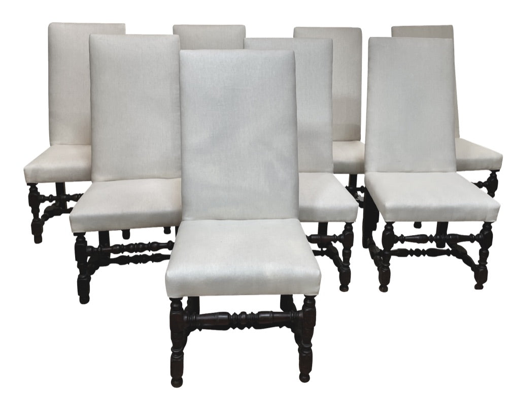 Set of Eight 18th Century Walnut, William and Mary Dining Chairs