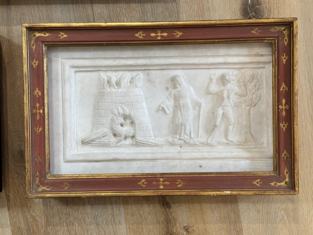 Set of Five early 19th Century - late 18th Century Carved Marble Panels - Helen Storey Antiques