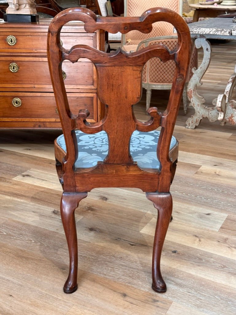 Set of Six George I Burlwood Veneered and Carved Dining Chairs - Helen Storey Antiques