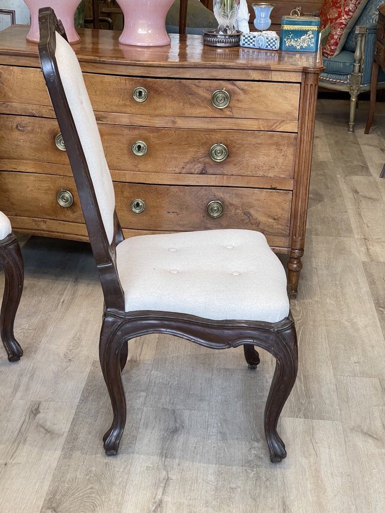 SIX 18TH CENTURY ITALIAN DINING CHAIRS - LOUIS XV MANNER - Helen Storey Antiques