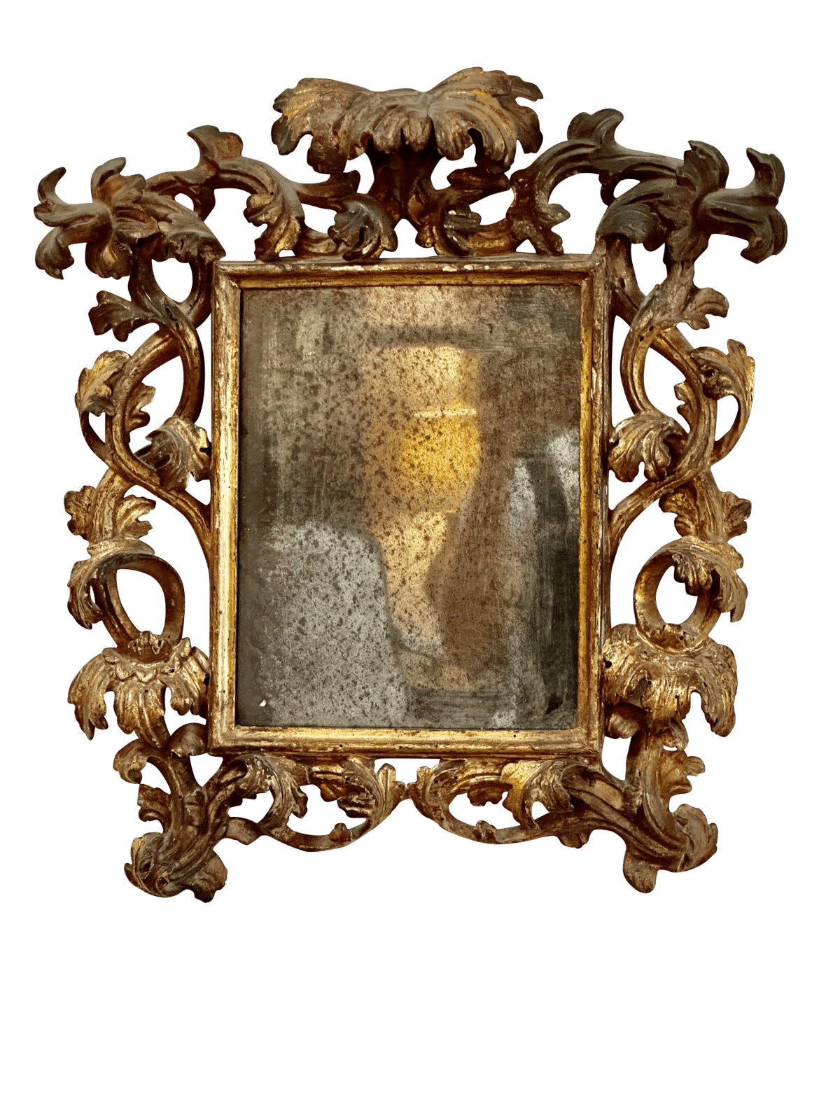 Small 18th Century Italian Carved Gilt Mirror - Helen Storey Antiques