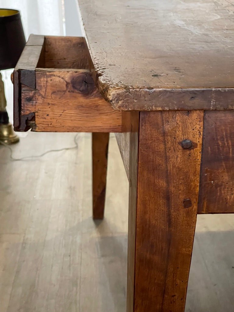 Small French Provincial Walnut Farm Table, Late 18th - 19th Century - Helen Storey Antiques